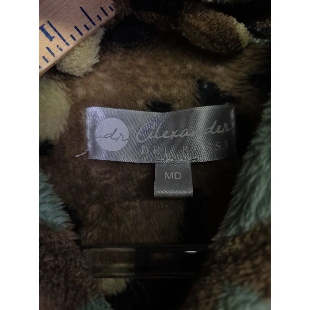 Alexander Del Rossa Fleece One Piece PJ Mens‎ Medium Camo Grunge Minimalist